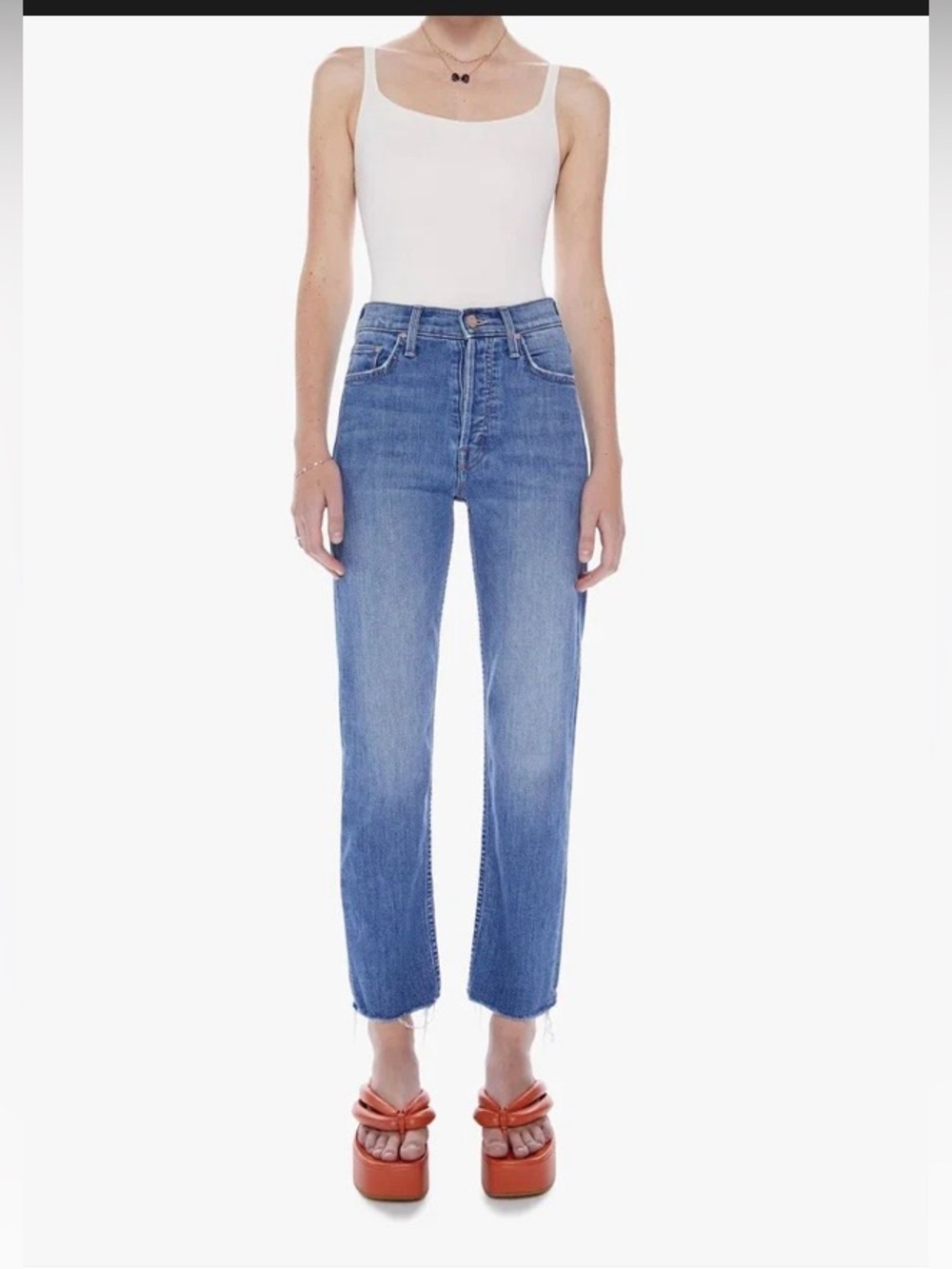 MOTHER Jeans The Tomcat Ankle Fray, size 33 - Picture 7 of 12